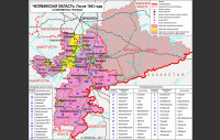 карта Челябинской области 1943 г.